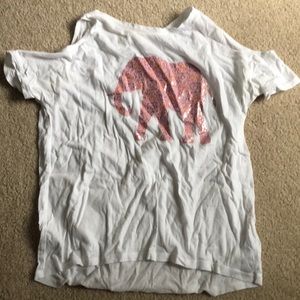 White elephant short sleeve shirt